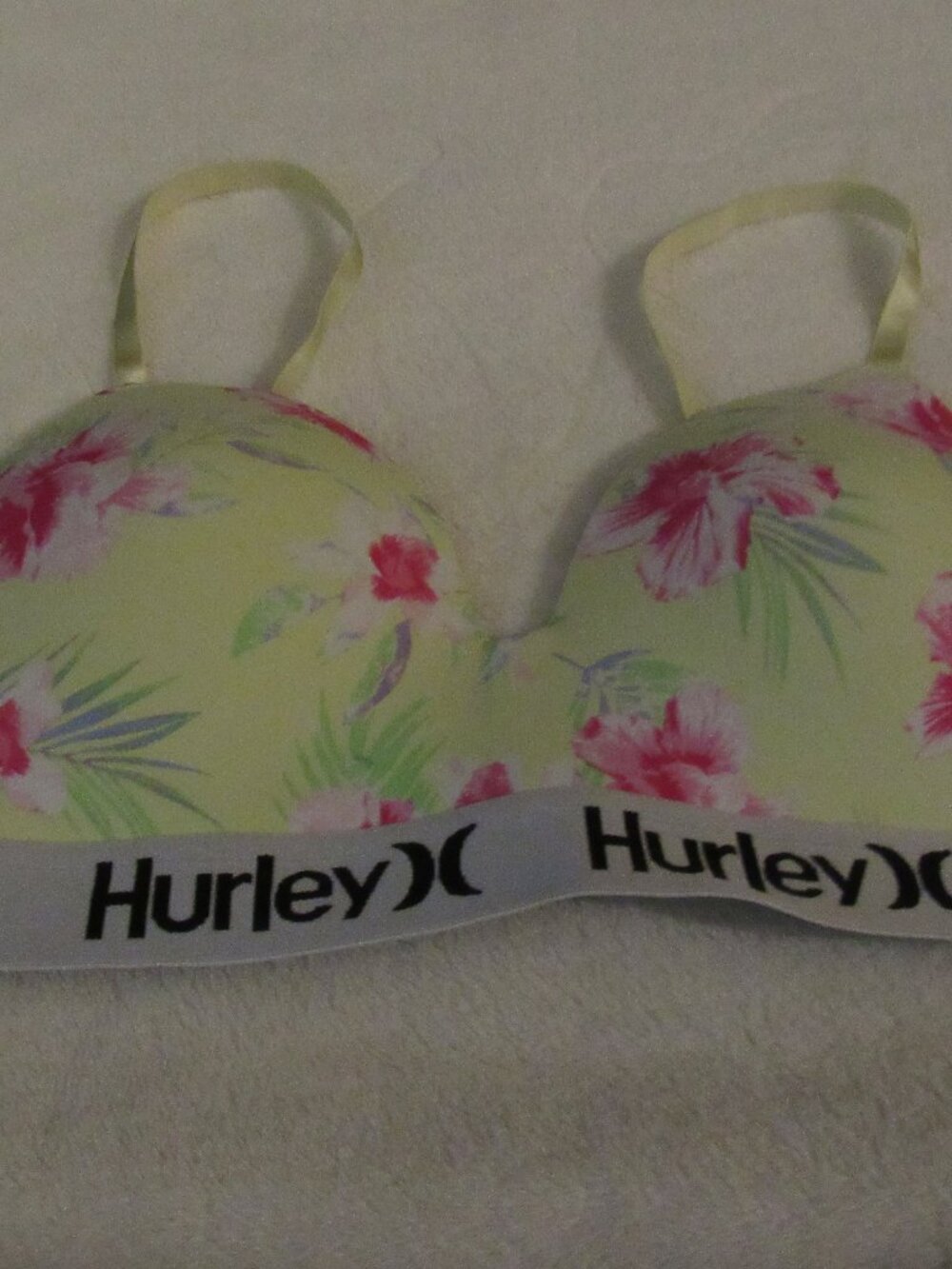 Hurley Wireless Floral Bra Size 36B USED